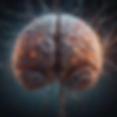 Abstract representation of a brain with interconnected glowing neurons