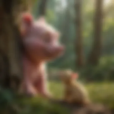 Nature's Symbiosis Harmony in Nature with Pooh and Piglet