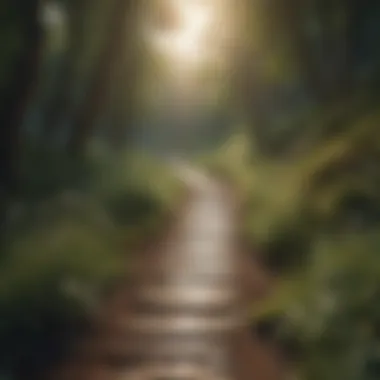 The Journey of Life A beautiful nature scene with a winding path, denoting the journey of life.