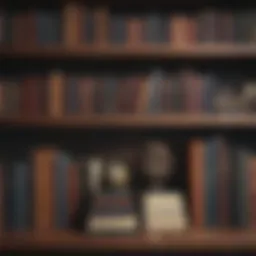 A bookshelf filled with psychology textbooks and journals