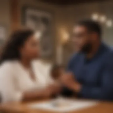 Oprah Winfrey and Tyler Perry discussing creative ideas