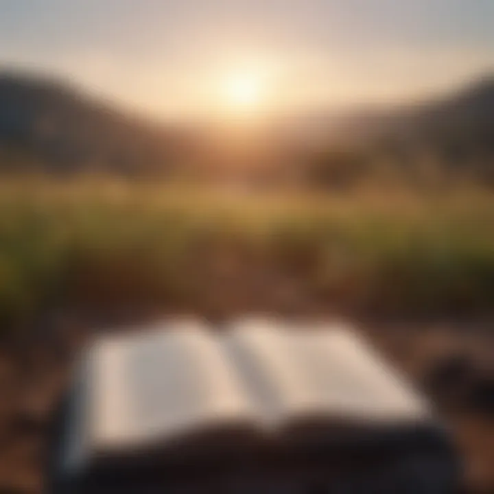 A serene landscape with a sunrise symbolizing new beginnings