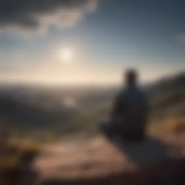 Contemplation and Growth A contemplative individual gazing at a horizon