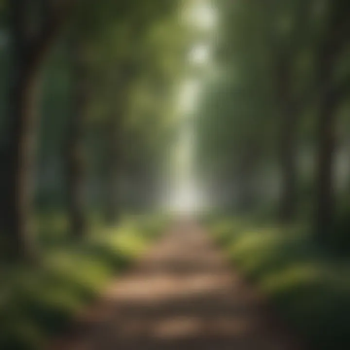 A path lined with trees leading to an unknown destination