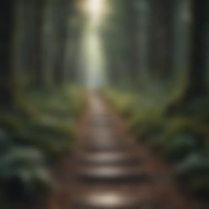 A winding path in a forest, illustrating the journey of personal growth