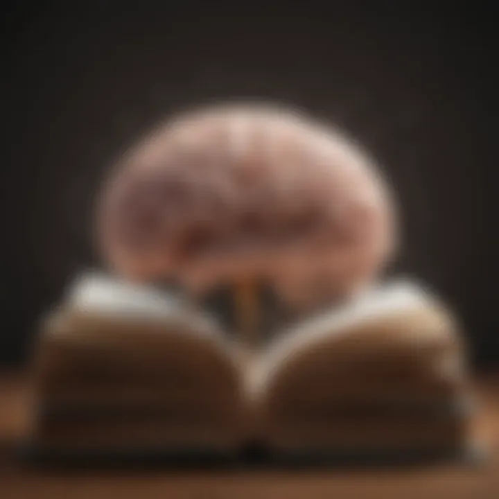 Illustration showing brain activity during reading