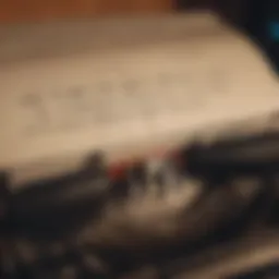 A vintage typewriter with a sheet of paper displaying a famous quote