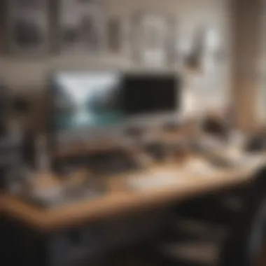 Transformation: From Clutter to Clarity A before and after comparison of a cluttered desk transforming into a neat setup.