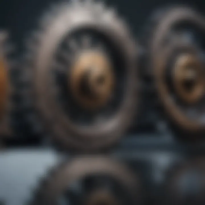 An abstract depiction of interconnected gears symbolizing teamwork and trust.