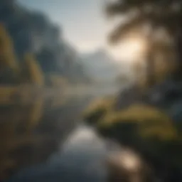 A serene landscape reflecting tranquility and resilience