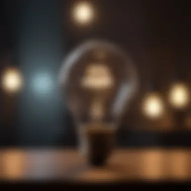 Artistic depiction of a light bulb shining with insights and inspiration