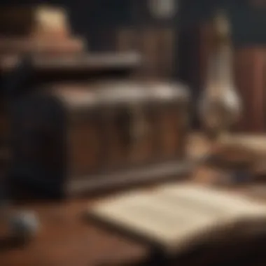 Literary Treasures Unveiled Artistic depiction of a literary treasure chest