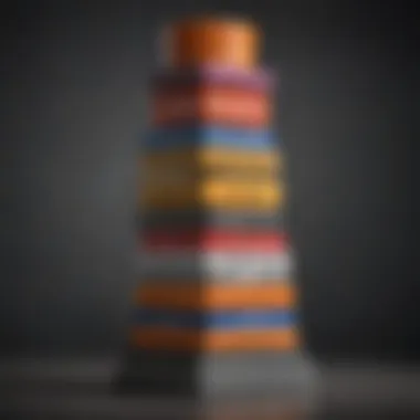 Efficiency Through Habit Stacking Visual metaphor of habit stacking for effective routine building