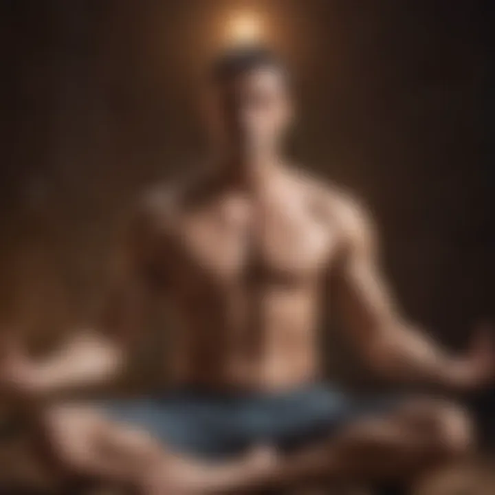 Illustration of a person in meditation connecting with their inner self