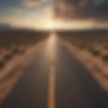 An open road leading towards a horizon symbolizing potential and opportunity