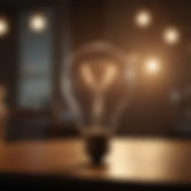 Bright Ideas for Financial Success Light bulb representing innovative financial strategies