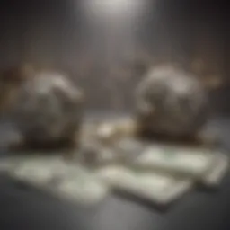 Conceptual illustration of financial psychology