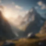 A serene mountain landscape symbolizing aspiration.