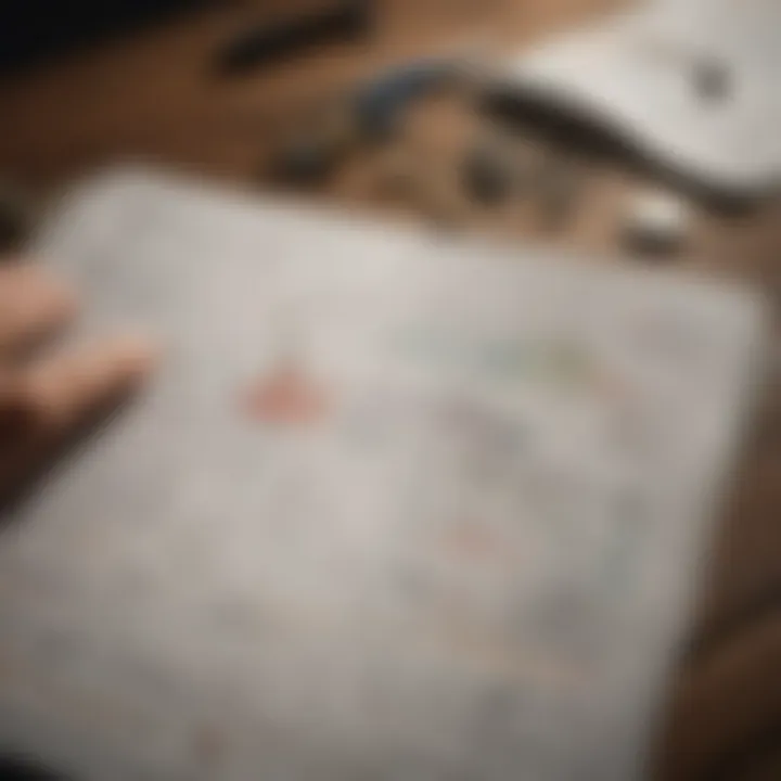 Visual representation of a person analyzing a budget chart