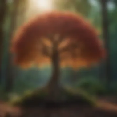 The Resilience of Well-Being A vibrant tree symbolizing flourishing well-being and resilience