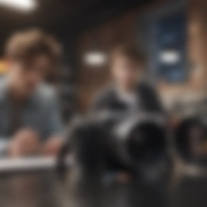 A team of teens collaborating on a project