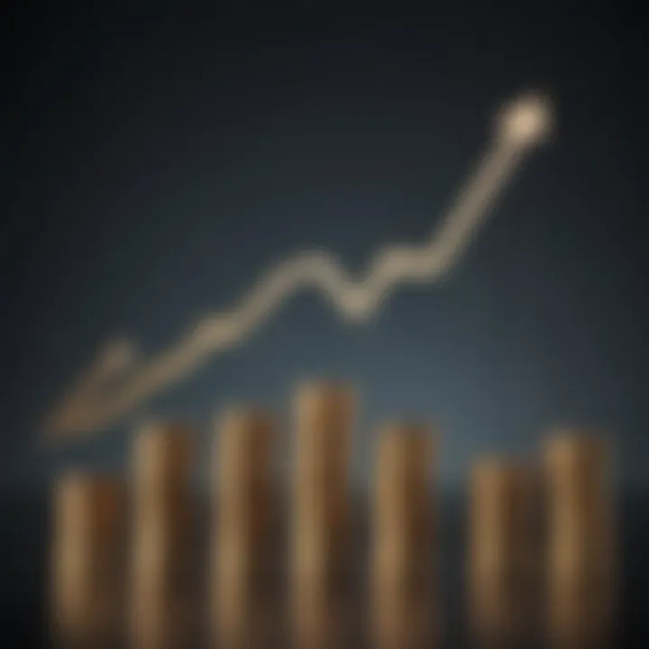 Illustration of a rising graph representing wealth growth