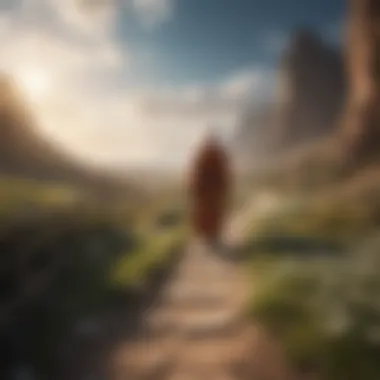 Journey to Enlightenment Illustration depicting a path to wisdom