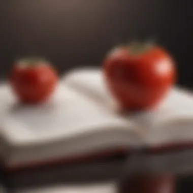 Insights from the Pomodoro Book An open book with highlighted sections on time management