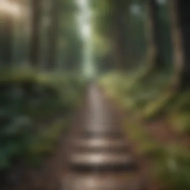 A pathway leading through a forest, representing resilience