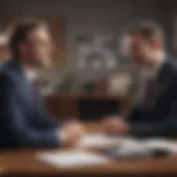 A thoughtful discussion in a modern office setting
