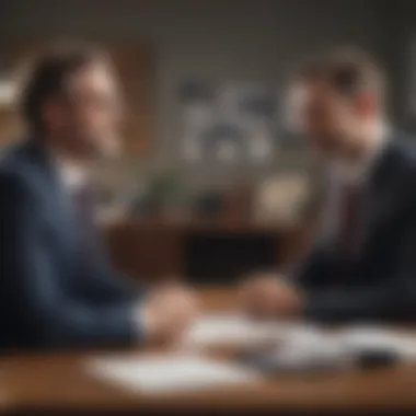 Empowering Conversations for Ethical Business A thoughtful discussion in a modern office setting