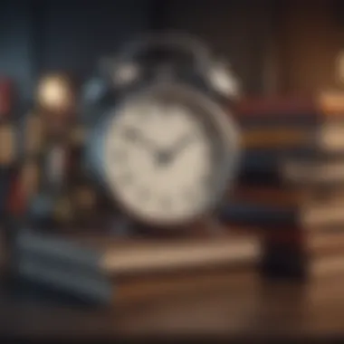 Time Management for Reading Illustration depicting a clock with books symbolizing time for reading