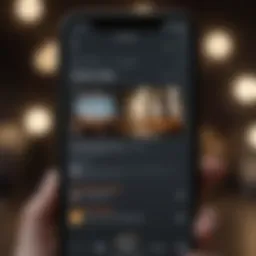 User interface of audiobook app on iPhone showcasing available titles