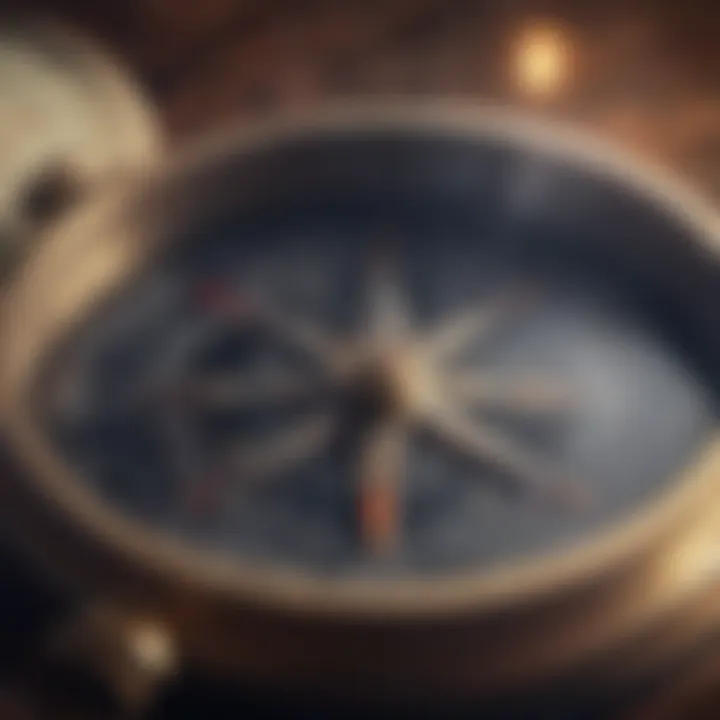 A compass representing guidance in personal development