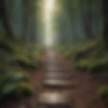 The Journey of Life A winding path through a forest, inviting reflection on life's journey.