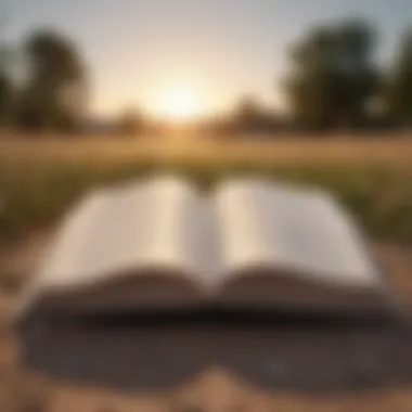 The Narrative of Our Lives An open book with pages turning in the wind, representing the story of life unfolding.