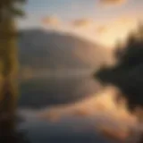 A quiet sunset over a serene lake, symbolizing the fleeting moments of life.