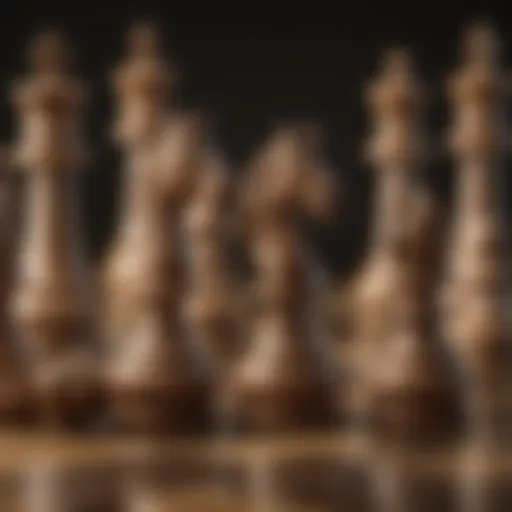 Illustration of a chessboard with seductive chess pieces