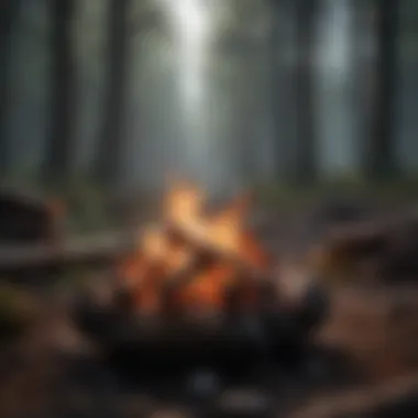 Ethereal Fireside Atmosphere Rustic Campfire Setting