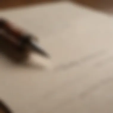 Artistic depiction of a quill pen on a blank parchment