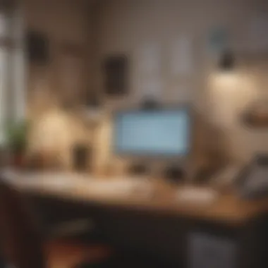 A well-organized desk with motivational quotes, illustrating self-awareness and productivity.