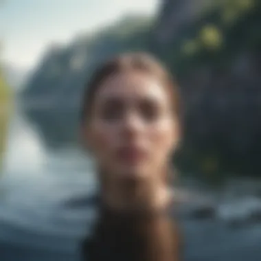 Calm Waters: Navigating Stress with Breath Illustration of breathwork's impact on stress reduction