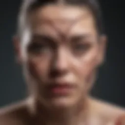 An abstract representation of trauma's impact on the body, showcasing intertwined elements of mind and body.