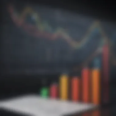 A conceptual visual of financial growth represented through graphs and charts