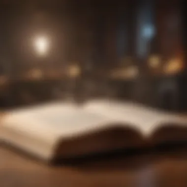 Words of Wisdom An open book with inspirational words highlighted