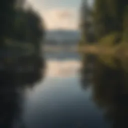 A serene lake reflecting the sky, symbolizing tranquility and adaptability.