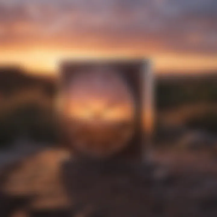 A tranquil sunset symbolizing the passage of time