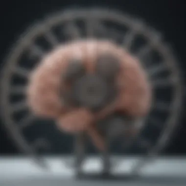 Conceptual image of a brain with gears symbolizing cognitive development and learning