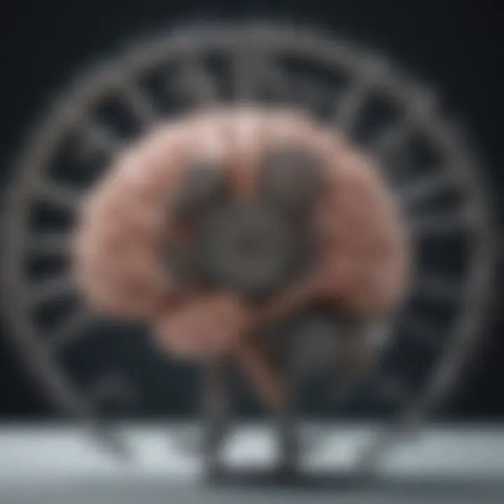 Conceptual image of a brain with gears symbolizing cognitive development and learning