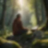 Concept of mindfulness represented through serene nature